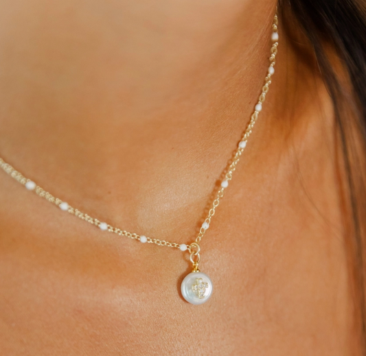 Madison Enamel Cross Necklace