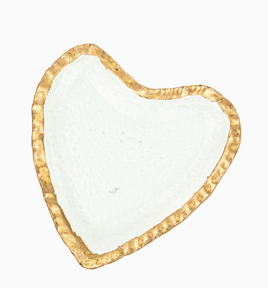 Heart Glass Trinket Dish