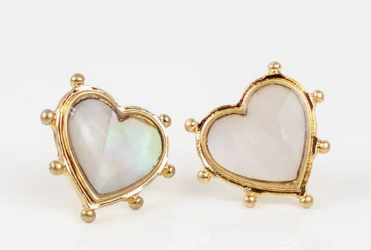 Alma Heart Stud Earrings