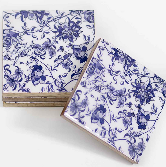 Bella Blue Floral Coasters
