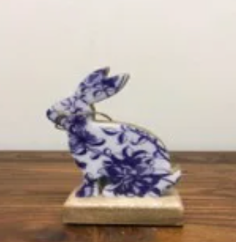 Bella Blue Floral Bunny