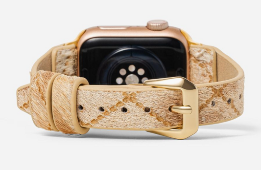 Driftwood Hues Leather Apple Watch Strap
