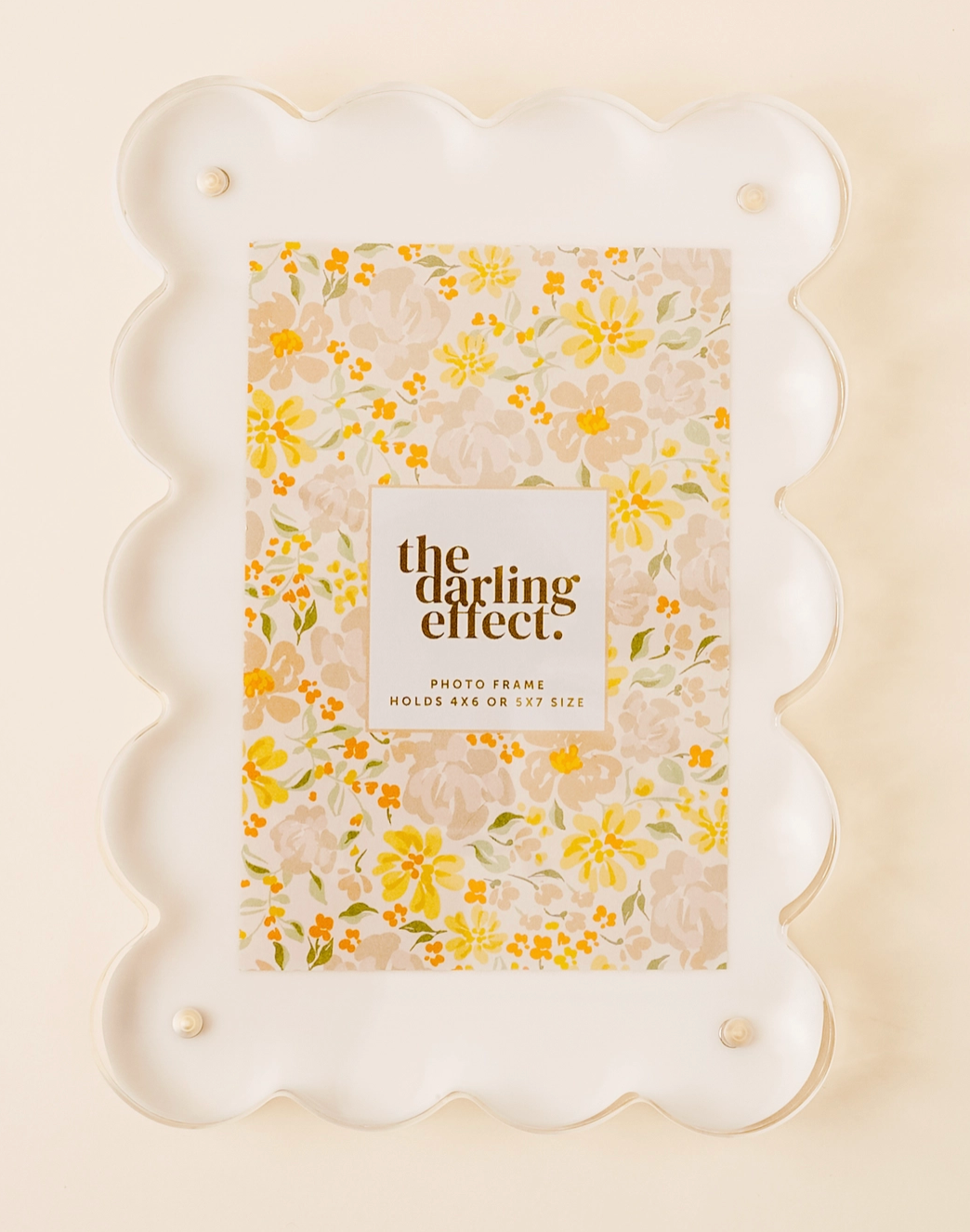 Rectangle Scalloped Acrylic Frame