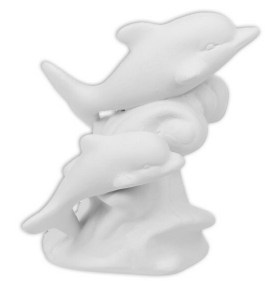 Ceramic Mama and Baby Dolphin