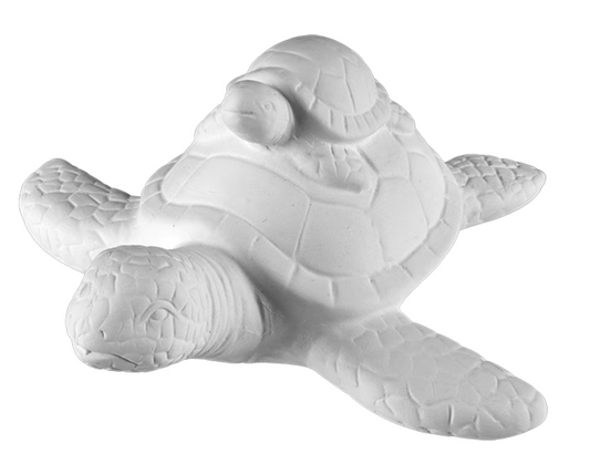 Ceramic Mama and Baby Sea Turtle