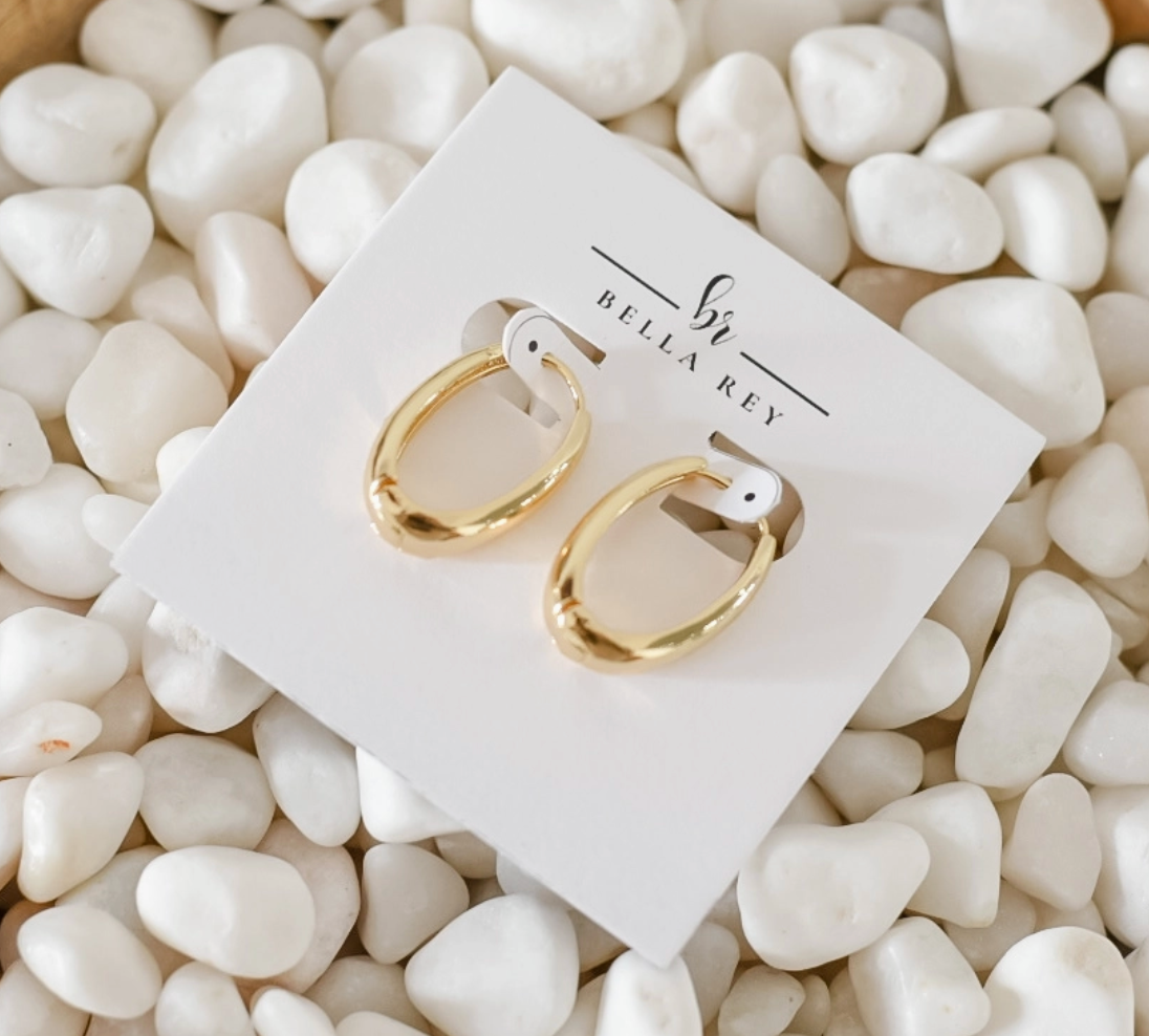 Ember Hoops 18k Gold Plated Earrings