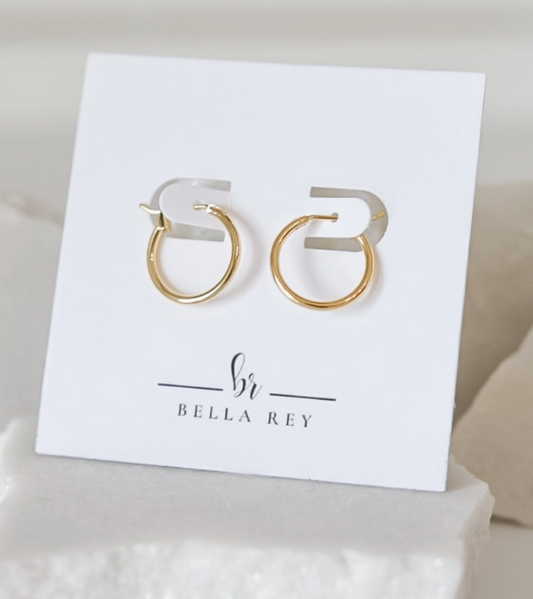 Kari 18k Gold Plated Hoops