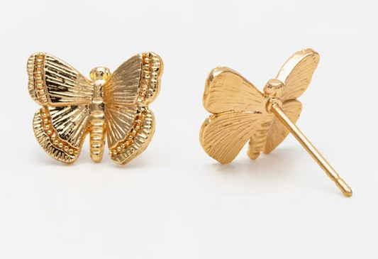 The Eva Butterfly 18k Gold Plated Stud Earrings