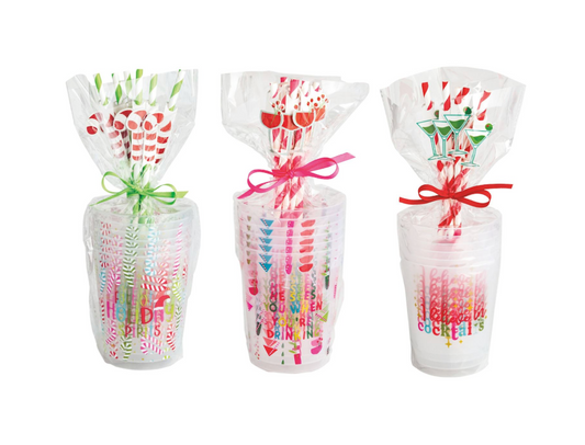 MT Holiday Part Cup & Straw Set