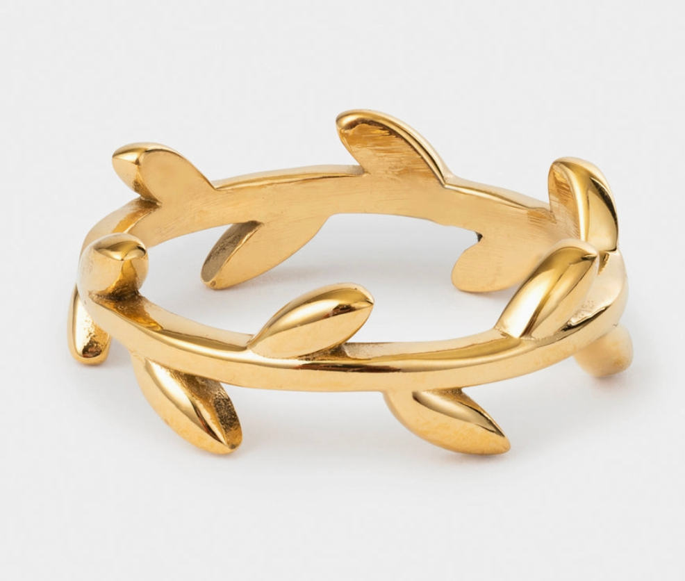 Dainty Olive Branch Ring