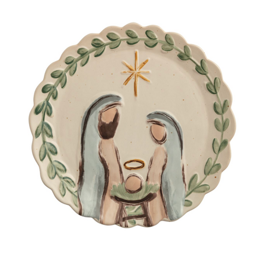MT Nativity Round Platter
