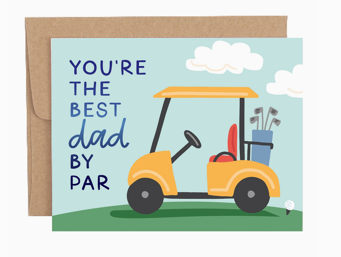 Best Dad By Par Greeting Card