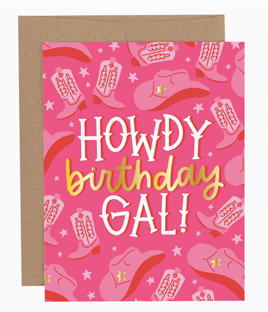 Howdy Birthday Gal Greeting Card