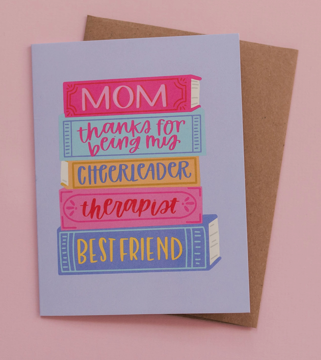 Mom Book Stack Mother's Day Greeting Card