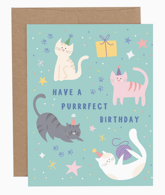 Have A Purrrfect Birthday Greeting Card