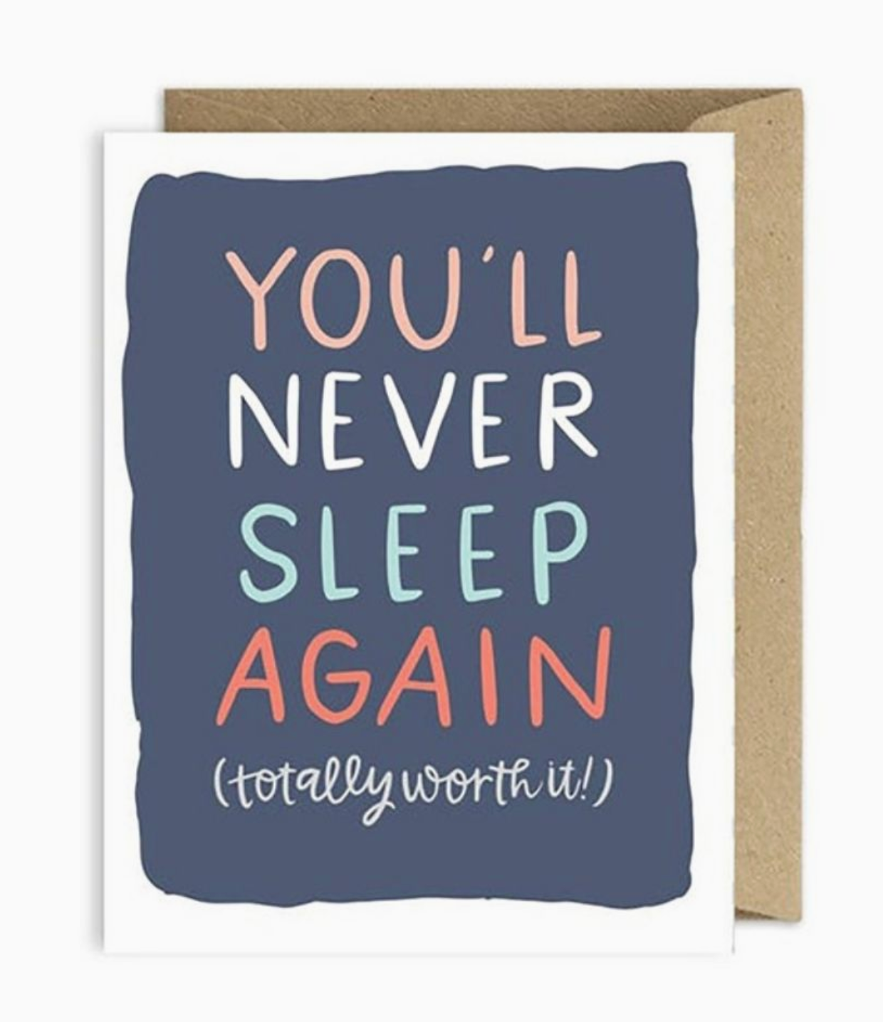 Never Sleep Again Baby Greeting Card