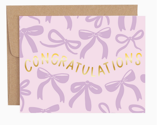 Congratulations Bows Greeting Card