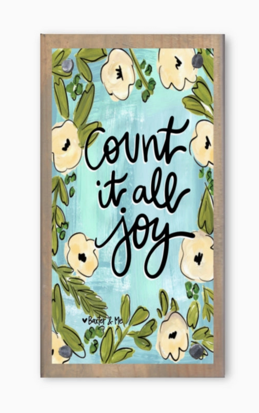 Count It All Joy Driftwood Happy Block