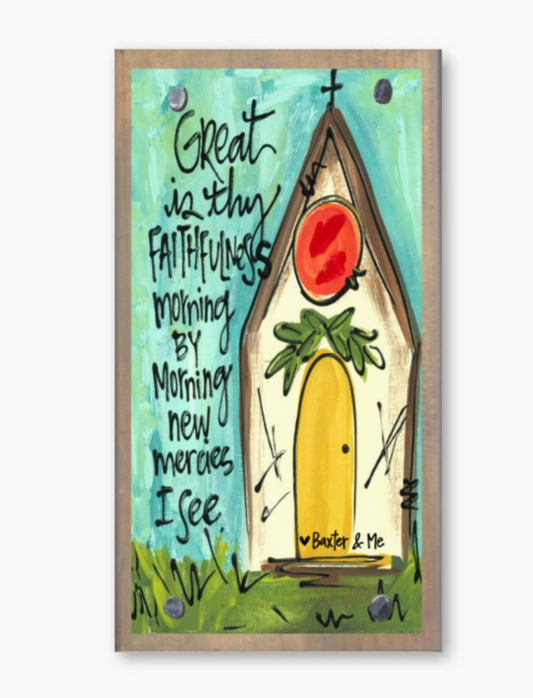 Great Is Thy Faithfulness Driftwood Happy Block