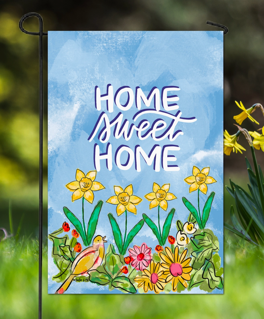 Home Sweet Home Buttercup Bird Garden Flag