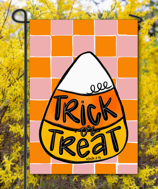 Trick or Treat Candy Corn Garden Flag