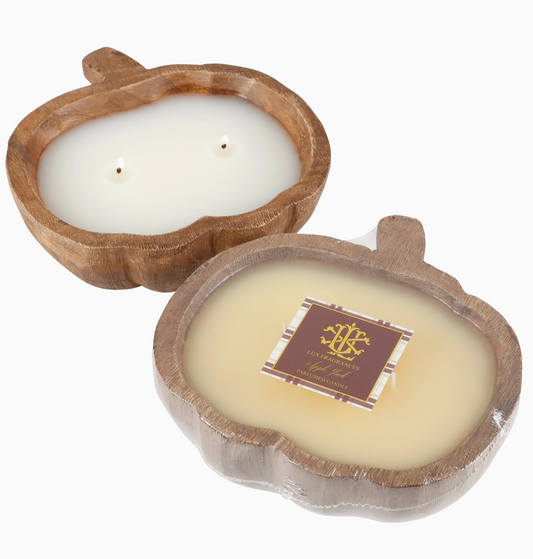 Small Pumpkin Dough Bowl Candle