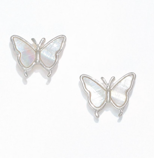 Silver Butterfly Earrings