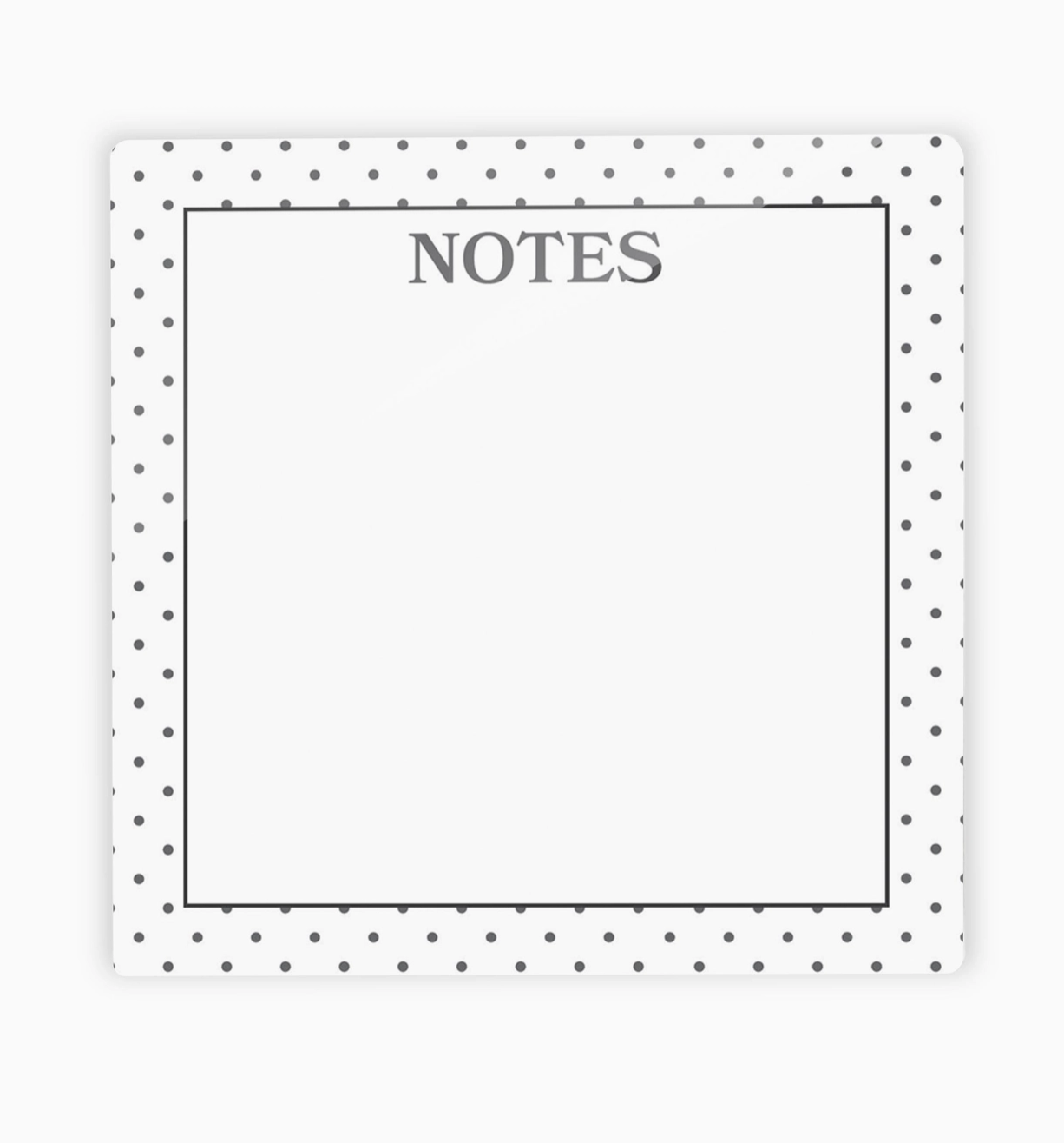Black Polka Dot Dry Erase Board