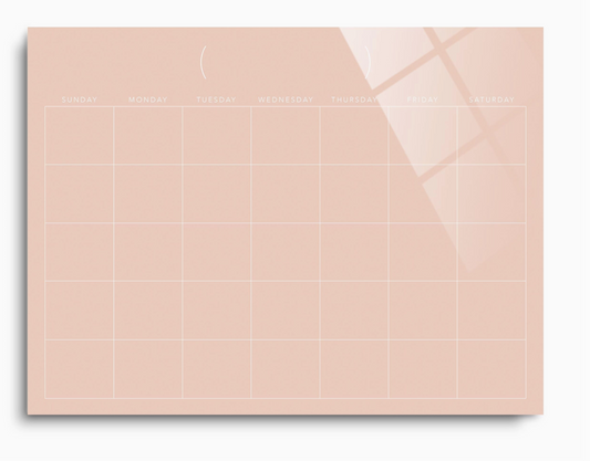 Monthly Calendar Glass Dry Erase Board