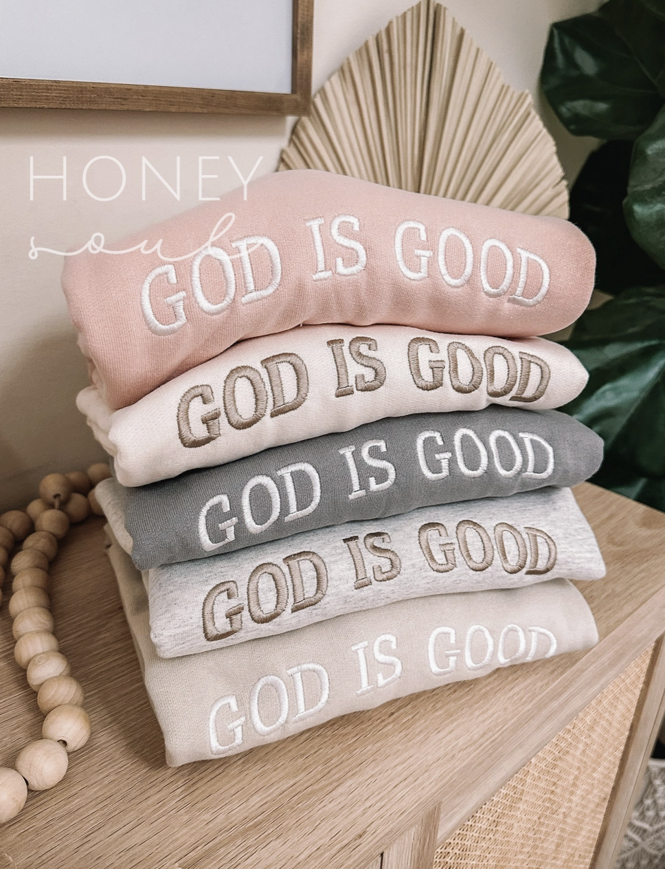 Cream God Is Good Sweatshirt