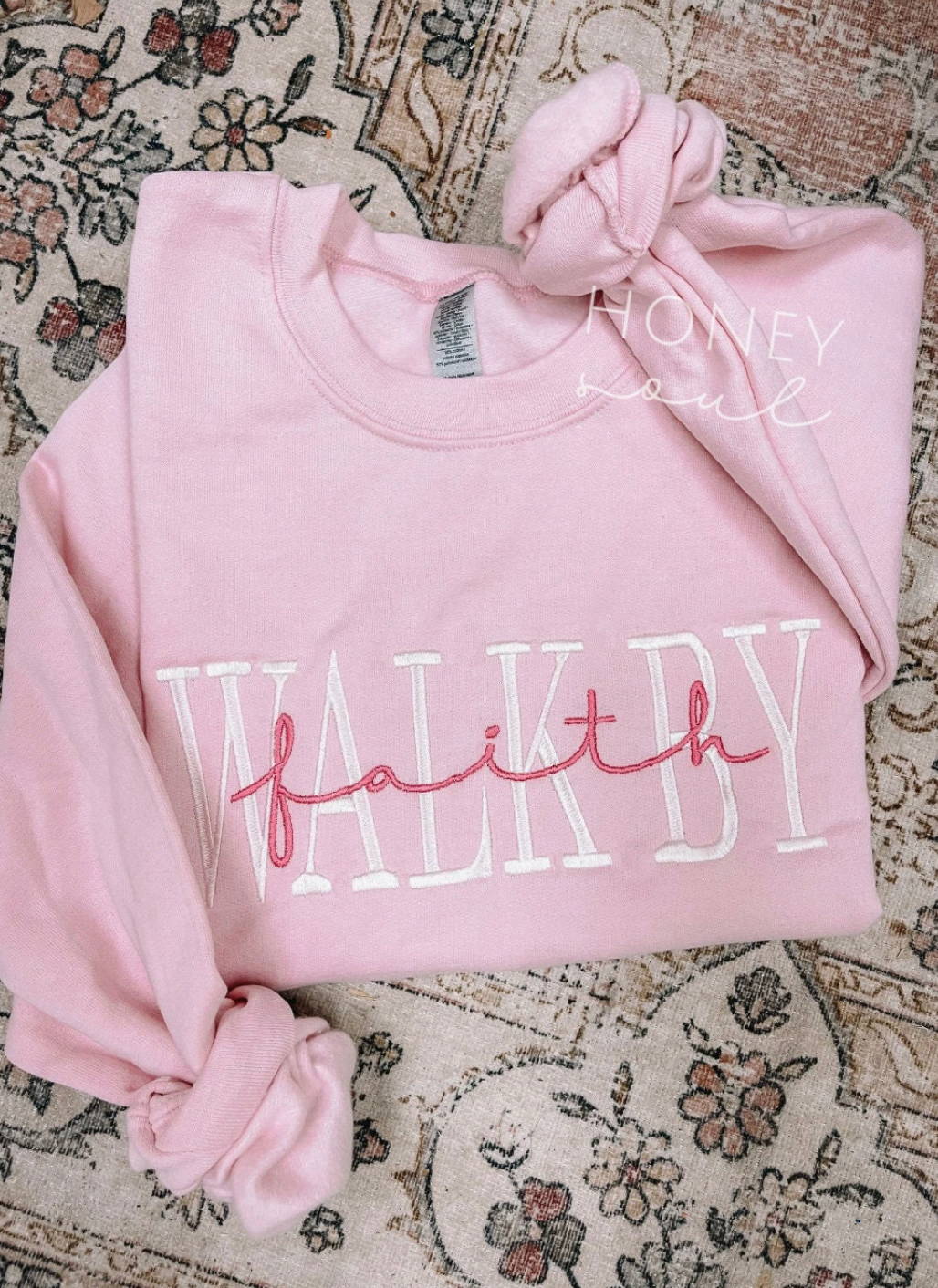 Embroidered Walk By Faith Sweatshirt