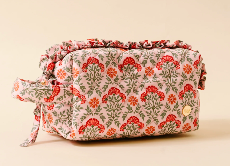 Essentials Quilted Cosmetic Pouch