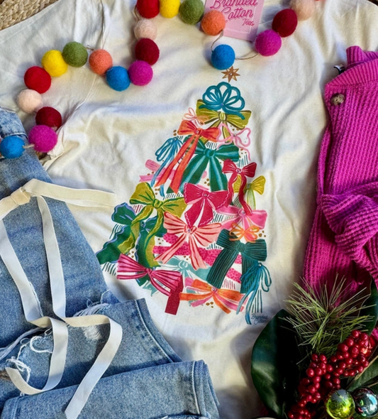 Bright Bow Tree Tee