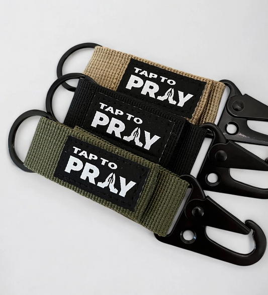 Tap to Pray Tactical Keychain