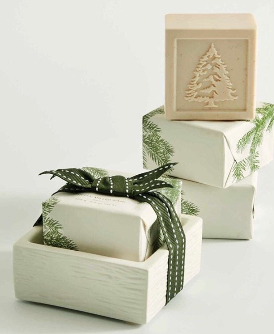 MT Frasier Fir Bar Soap & Dish Set