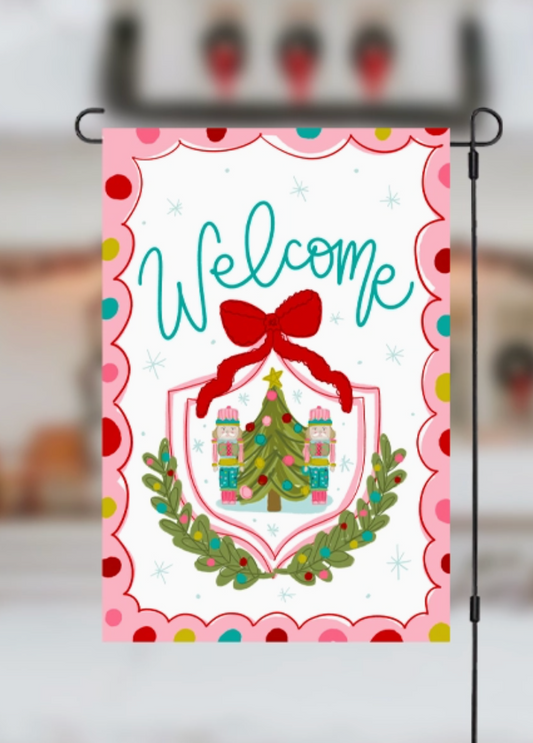 Welcome Nutcracker Garden Flag