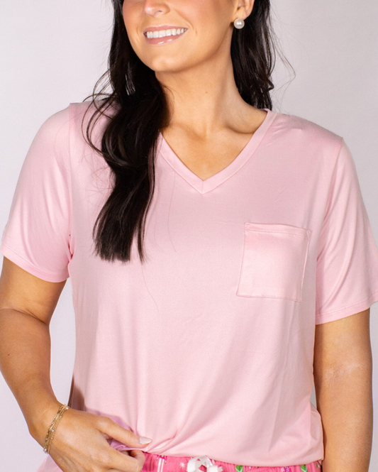 Light Pink Highlands Pocket Tee