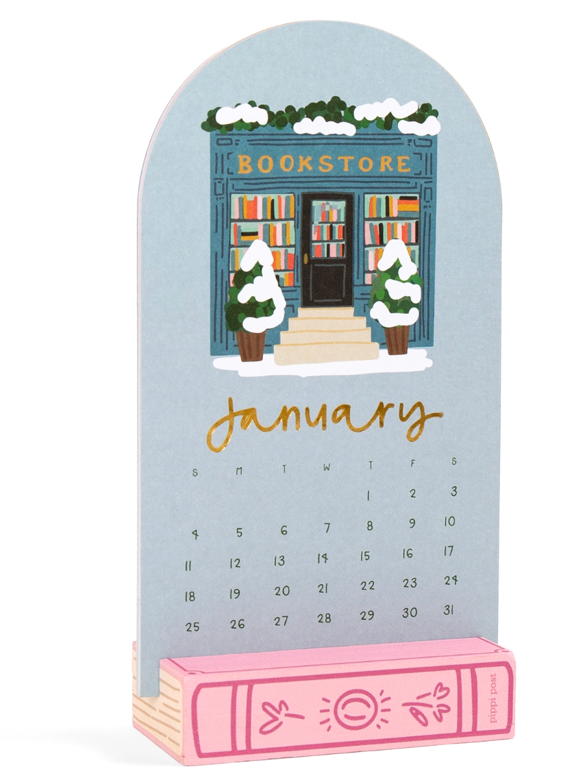 Book Lover's 2026 Mini Desk Calendar
