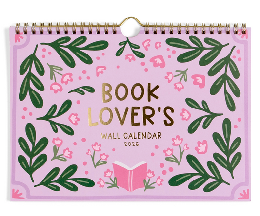 Book Lover's 2026 Spiral Hanging Wall Calendar