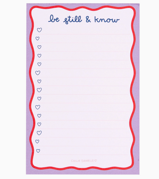 Be Still & Know Notepad
