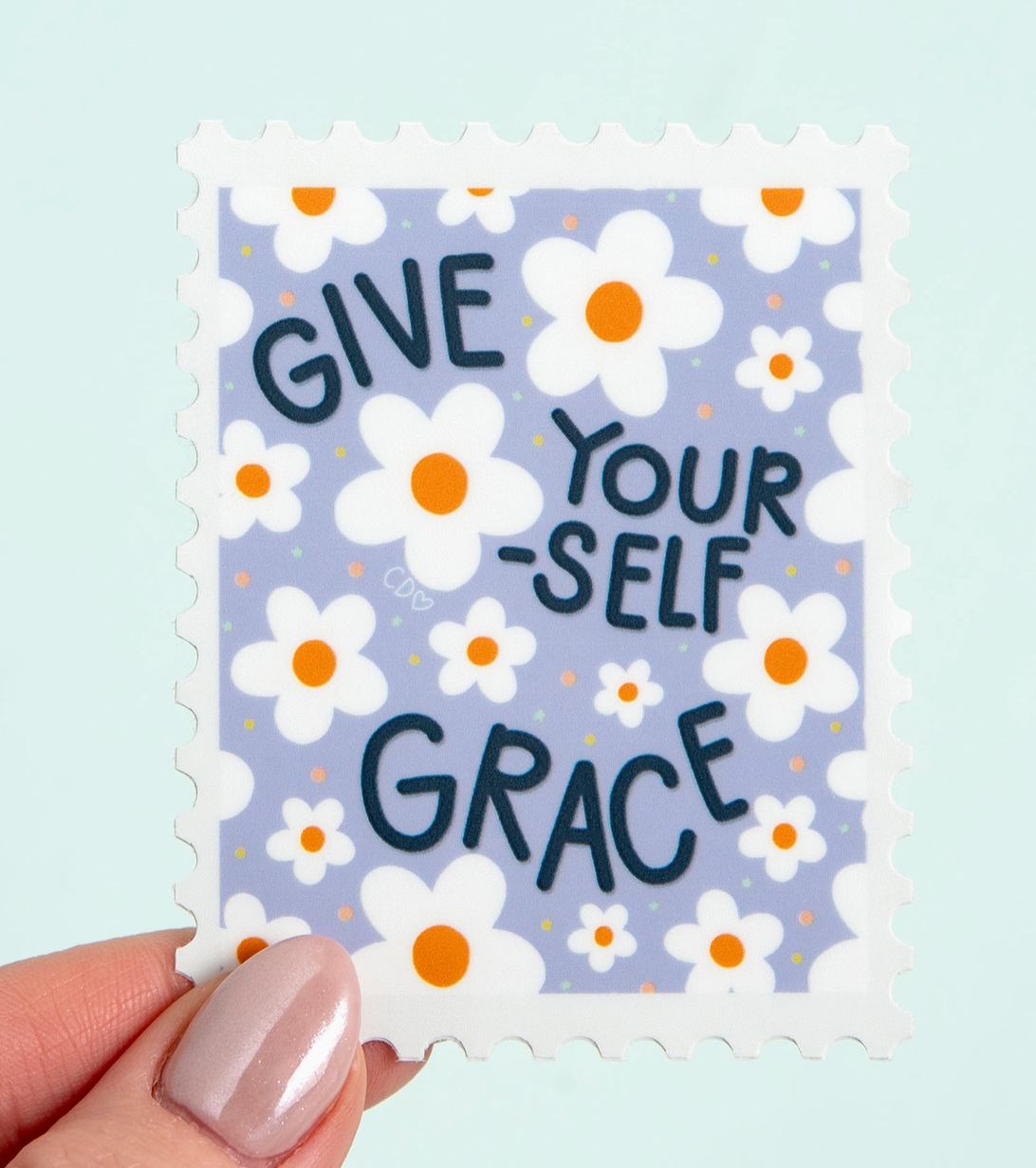 Give Yourself Grace Stamp Decal Sticker