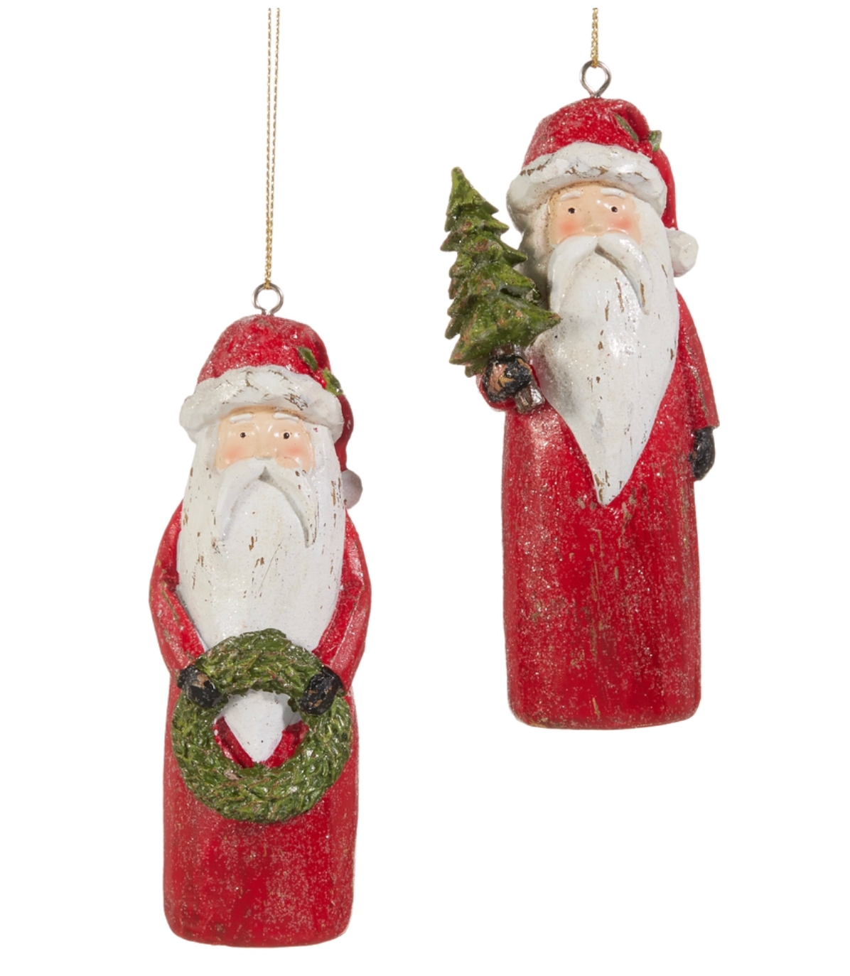 MT Carved Santa Ornament