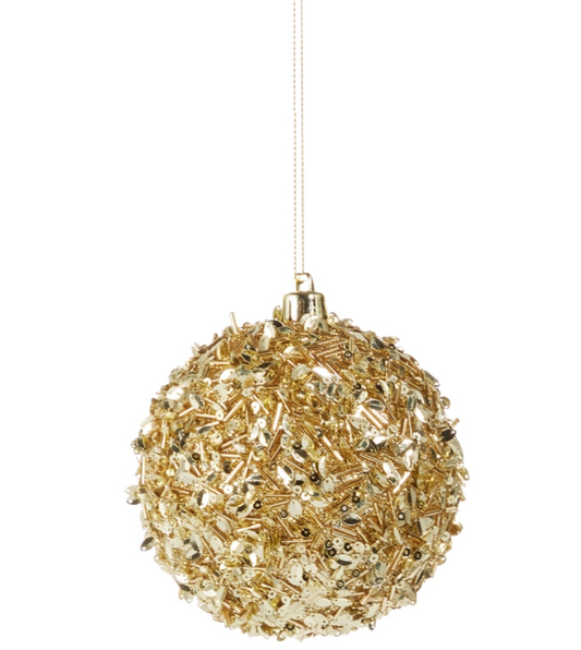 MT Gold Sequin Ball Ornament