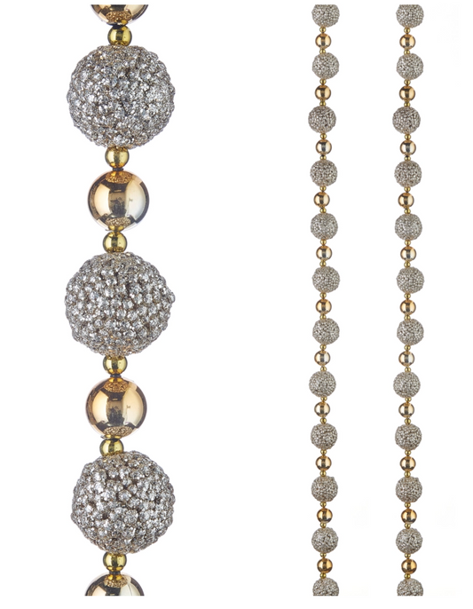 MT Glittered Ball Garland