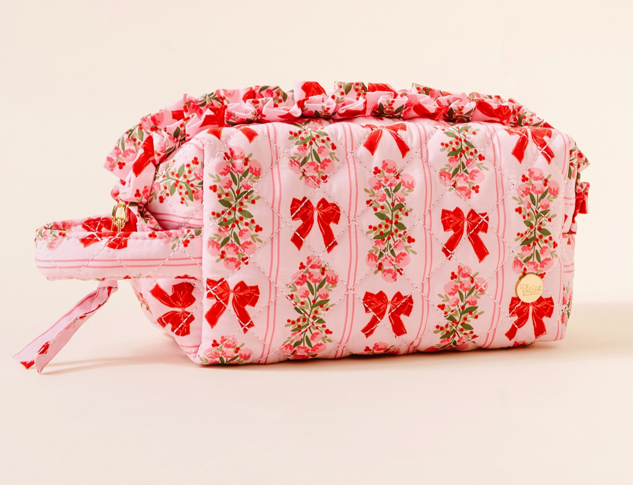 Essentials Quilted Cosmetic Pouch