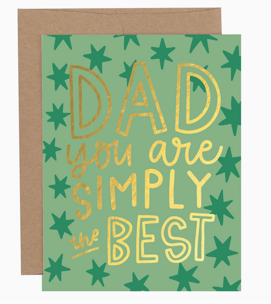 Dad Simply the Best Greeting Card