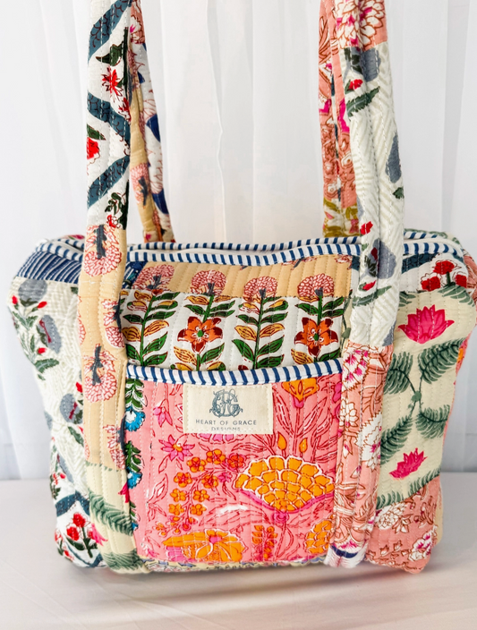 MT Wildflower Patchwork Mini Duffel Bag