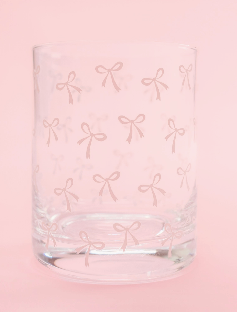 MT Pink Bows Cocktail Glass