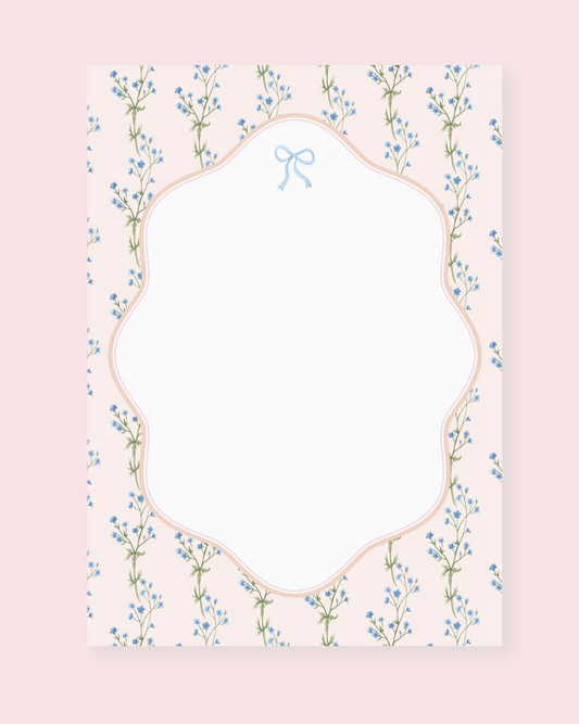Watercolor Floral Bow Notepad