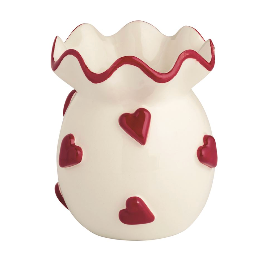 MT Heart Ruffle Bud Vase